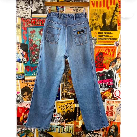 Vintage 70s Retro High Waist Body Lingo Militaires Mom Jeans - Picture 2 of 7